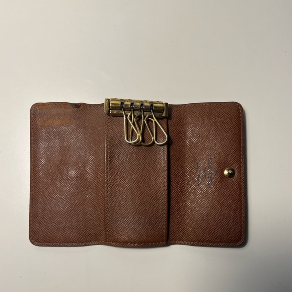 Louis Vuitton LV Coated Canvas Monogram Logo 3 Key Holder Wallet Cardholder - Picture 12 of 15